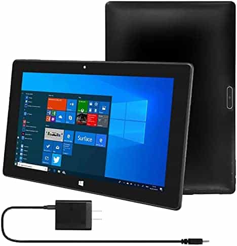 10.1 inch Windows Tablet with Charger, 10” HD IPS Touchscreen with DC Cable, 4GB RAM 64 GB Storage, 2MP Camera, for Microsoft Surface PC with Wi-Fi, Bluetooth, Dual Speaker,Game
