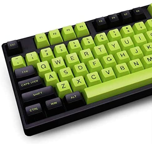 112 Keys GSA Profile Keycaps Double Shot ABS Ball Shape Black Green for Cherry Mx Switch Mechanical Gaming Keyboard Keycap…