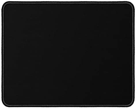 11×8.66 inches Black Mouse Pad for Laptop, Gaming Mouse Pads Waterproof with Stitched Edges, Mousepad with Non-Slip Rubber Base for Wireless Mouse, Computers & PC, 4mm Thickness (1 Pack)