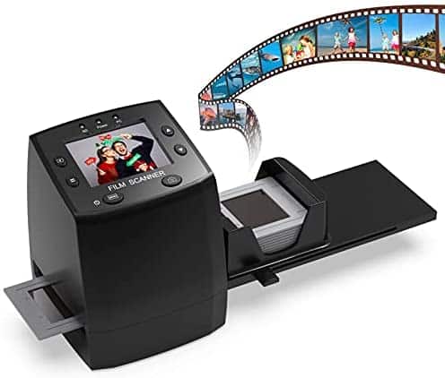 135 Film Scanner High Resolution Slide Viewer,Convert 35mm Film,Negative &Slide to Digital JPEG Save into SD Card, with Slide Mounts Feeder No Computer/Software Required