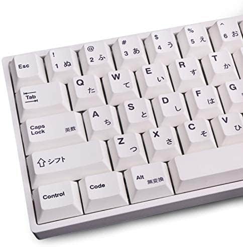135 Keys PBT Japanese Keycaps Cherry Profile DYE-Sub White Theme Minimalist Style Suitable for Mechanical Keyboard