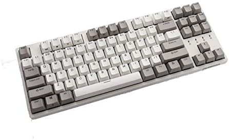 Durgod Taurus K320 TKL Mechanical Gaming Keyboard – 87 Keys – Double Shot PBT – NKRO – USB Type C (Cherry Blue, White)