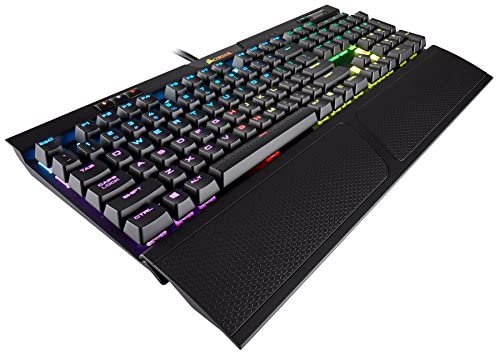 CORSAIR K70 RGB MK.2 Mechanical Gaming Keyboard – USB Passthrough & Media Controls – Tactile & Clicky – Cherry MX Blue – RGB LED Backlit, CH-9109011-NA