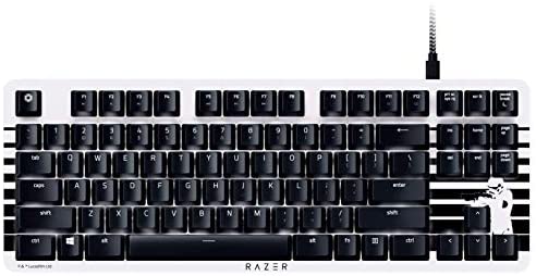 Razer BlackWidow Lite TKL Tenkeyless Mechanical Keyboard : Orange Key Switches – Tactile & Silent – White Individual Key Lighting – Compact Design – Detachable Cable – Stormtrooper Limited Edition