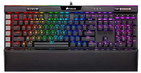 Corsair K95 RGB Platinum XT Mechanical Gaming Keyboard, Backlit RGB LED, Cherry MX RGB Blue, Black