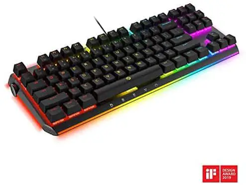 DREVO BladeMaster TE All Rounder RGB Mechanical Gaming Keyboard with Programmable Genius Knob USB Wired Tactile Clicky Gateron Blue Switch