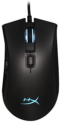 HyperX Pulsefire FPS Pro – Gaming Mouse, Software Controlled RGB Light Effects & Macro Customization, Pixart 3389 Sensor Up to 16,000 DPI, 6 Programmable Buttons, Mouse Weight 95g