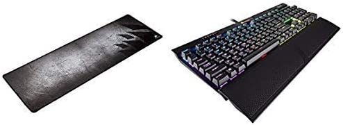 CORSAIR K70 RGB MK.2 Mechanical Gaming Keyboard – USB Passthrough & Media Controls – Linear & Quiet – Cherry MX Red – RGB LED Backlit and CORSAIR MM300 – Extended Mouse Mat
