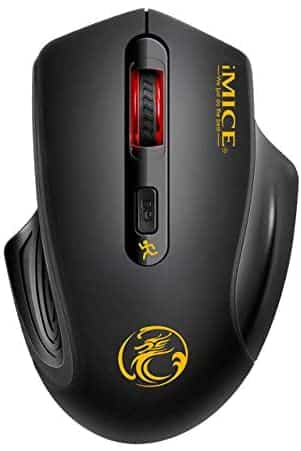 Ergonomic Wireless Silent Pc Mouse – 2.4Ghz Bluetooth Mouse, Dpi Three-Speed Adjustment, Comfortable to Hold Pc Gaming Mice, Smart and Point-Saving Home Office Accessories (Black)
