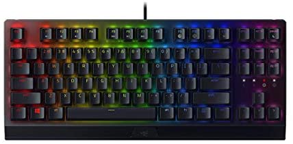 Razer BlackWidow V3 Tenkeyless Mechanical Gaming Keyboard: Razer Mechanical Switches – Chroma RGB Lighting – Compact Form Factor – Programmable Macro Functionality – USB Passthrough (Renewed)