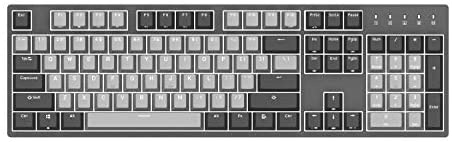 Durgod Taurus K310 Corona Mechanical Gaming Keyboard – 104 Keys – Double Shot PBT – NKRO – USB Type C (Cherry Brown, White Backlit)