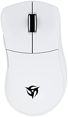 Ninjutso Origin One X – 65G Ultra Lightweight Wireless Gaming Mouse with USB-C Charging, 48H Battery, Kailh GM8.0 Switch & 100% PTFE Feet (White)