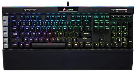 Corsair K95 RGB Platinum Mechanical Gaming Keyboard –  6x Programmable Macro Keys – USB Passthrough & Media Controls – Tactile & Quiet – Cherry MX Brown – RGB LED Backlit