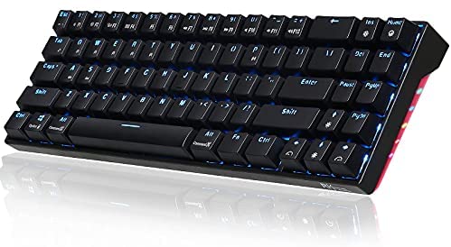 RK ROYAL KLUDGE RK71 Mechanical Keyboard 70% Compact Bluetooth Keyboard 71 Keys,Tenkeyless USB Wired/Wireless Portable Gaming/Office with Stand-Alone Arrow Keys for Windows MacOS (Brown Switch-Black)