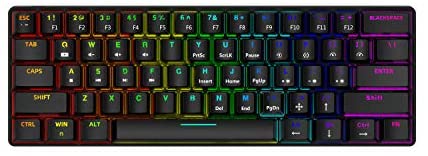 Smart Duck XS61 60% Ultra-Compact Mechanical Gaming Keyboard, 16.8M Colors RGB LED Backlit, USB Type-C Wired Cherry MX Brown/Blue/Red/Black Equivalent Switches for Gaming and Working