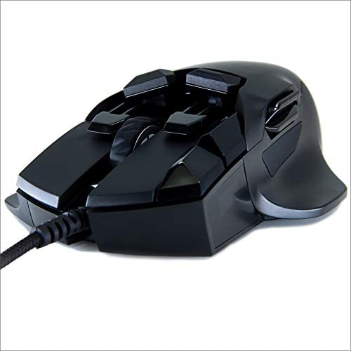Swiftpoint Z Gaming Mouse, 13 Programmable Buttons, 5 with Pressure Sensors, Analog Joystick Control for FPS Peeking and Flying, 12K DPI, OLED RGB MMO, Black