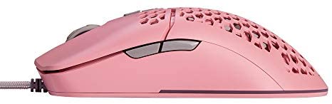 DELUX 67G (2.36oz) Wired Lightweight Gaming Mouse with 7200DPI, RGB Backlit and 7 Programmable Buttons, Honeycomb Shell Gaming Optical Mouse for PC Computer Laptop(M700BU(A725)(Pink))