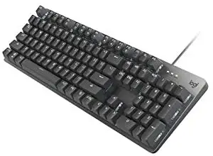 Logitech K845 Mechanical Illuminated Keyboard, Mechanical Switches, Strong Adjustable Tilt Legs, Full Size, Aluminum Top Case, 104 Keys, USB Corded, Windows (TTC Red Switches)