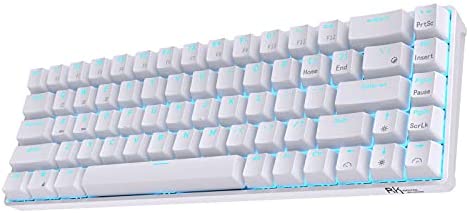 RK ROYAL KLUDGE RK68 Hot-Swappable 65% Wireless Mechanical Keyboard, 60% 68 Keys Compact Bluetooth Gaming Keyboard with Stand-Alone Arrow/Control Keys, Tactile Brown Switch