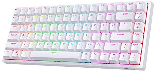 RK ROYAL KLUDGE RK84 Wireless Bluetooth/2.4Ghz 80% RGB Mechanical Gaming Keyboard, Three Modes Connectable Keyboard with Hot-Swappable Tactile Brown Switch