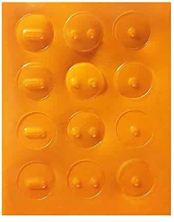 Locator Dots & Dashes – Raised Tactile Dots & Dashes Computer Gaming Keyboard Location Low Vision Stickers – 12 Pk, Transparent Orange, Single Dots x 4, Double Dots x 4, Dashes x 4, Made in USA