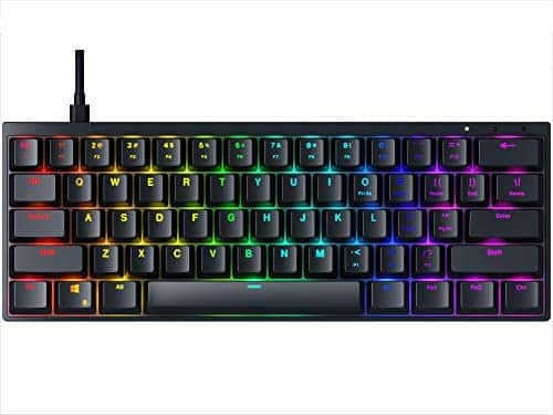 Durgod HK Venus RGB Mechanical Gaming Keyboard – 60% Layout – Double Shot PBT Cherry Profile – NKRO – USB Type C – Aluminium Chassis (Cherry Red, Black)