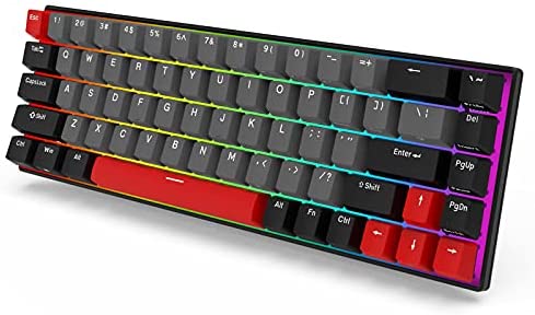 RK ROYAL KLUDGE RK G68 Wireless Mechanical Keyboard, Bluetooth5.1/2.4Ghz/Wired 65% Tri-Mode Mechanical Gaming Keyboard, 60% 68 Keys RGB Hot Swappable Keyboard Gateron Brown Switch, Dolch