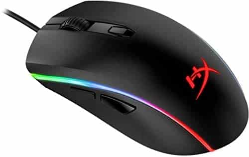 HyperX Pulsefire Surge – RGB Wired Optical Gaming Mouse, Pixart 3389 Sensor up to 16000 DPI, Ergonomic, 6 Programmable Buttons, Compatible with Windows 10/8.1/8/7 – Black (Renewed)