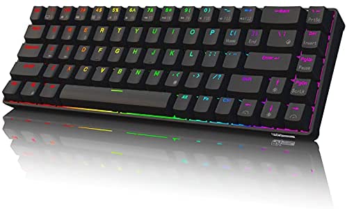 RK ROYAL KLUDGE RK68 (RK855) Bluetooth Wireless/Wired 65% Mechanical Keyboard, 68 Keys RGB Hot Swappable Brown Switch Gaming Keyboard with Software for Win/Mac