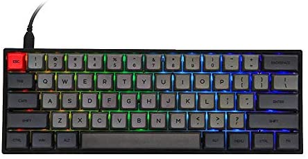 EPOMAKER SKYLOONG SK61 61 Keys 60% Hot Swappable Programmable Mechanical Gaming Wired Keyboard with RGB Backlit, NKRO, Water-Resistant, Type-C Cable for Win/Mac/Gaming (Gateron Optical Red, Black)