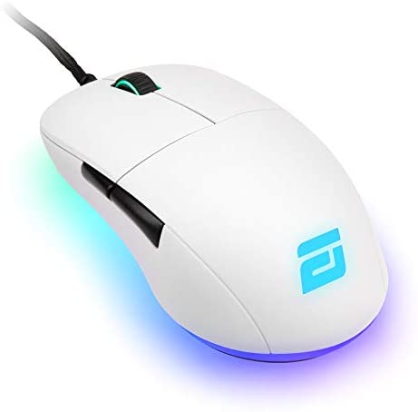 ENDGAME GEAR XM1 RGB Gaming Mouse – PMW3389 Sensor – RGB Mouse Lighting 50 to 16,000 CPI – Mouse with Side Buttons 60M Switches – Wired Computer Mouse 2.89 oz Lightweight Gaming Mouse – White