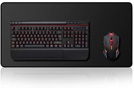 Stanaway Non-Slip Wide Long Extended Gaming Large Mouse and Keyboard Pad, Stitched Edges for 2018 (Black)