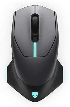 Alienware Wired/Wireless Gaming Mouse AW610M: 16000 DPI Optical Sensor – 350 Hour Rechargeable Battery Life – 7 Buttons – 3-ZONE Alienfx RGB Lighting (Renewed)