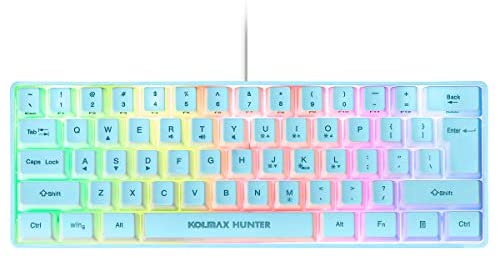 60% RGB Gaming Keyboard,61 Keys RGB Backlit Wired Gaming Keyboard/Office Mini Keyboard for PC/Mac/Linux/Laptop(Blue)