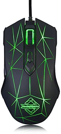 FIRSTBLOOD ONLY GAME. AJ52 Watcher RGB Gaming Mouse, Programmable 7 Buttons, Ergonomic LED Backlit USB Gamer Mice Computer Laptop PC, for Windows Mac OS Linux, Star Black
