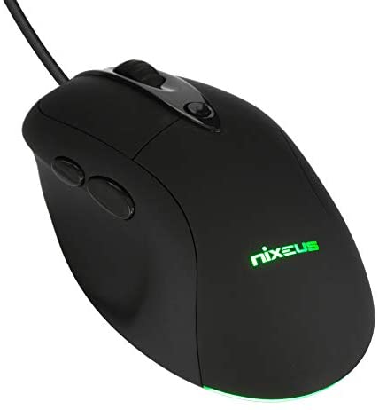 Nixeus Revel FIT Ergonomic Gaming Mouse PMW 3360, Rubberized Black – PC, Mac