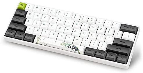 CHARAN SK61 Mechanical Gaming Keyboard, Hot-Swappable NKRO Backlit Mechanical Keyboard with PBT Keycaps Type-C Cable Optical Switch for Win/Mac/Gaming (Gateron Optical Brown Switch, Panda Green)