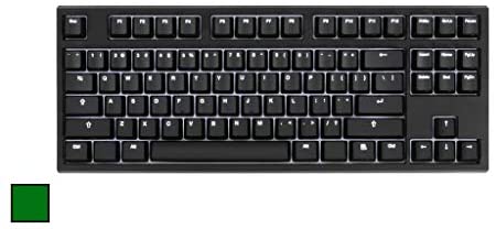 Code V3 87-Key Illuminated Mechanical Keyboard – White LED Backlighting, Black Case (Cherry MX Green)