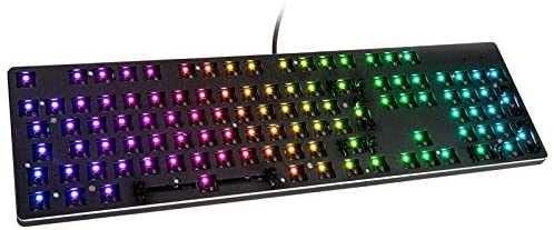 Glorious GMMK Modular Mechanical Gaming Keyboard ISO Layout- RGB LED Backlit, Brown Switches, Hot Swap Switches (Black) (Full Size)