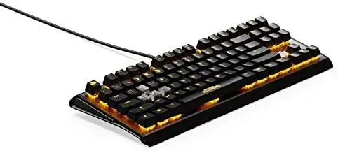 SteelSeries Apex M750 TKL PUBG Edition RGB Tenkeyless Mechanical Gaming Keyboard – Aluminum Frame – RGB LED Backlit – Linear & Quiet Switch – Discord Notifications