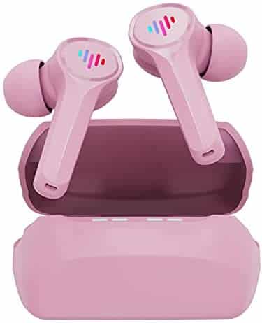 iLuv SG100 Gaming Wireless Earbuds, Bluetooth in-Ear with Changing LED Lights Ultra-Low 60ms Latency and Hands-Free Call MEMS Microphone, Includes Compact Charging Case and 4 Ear Tips, Pink