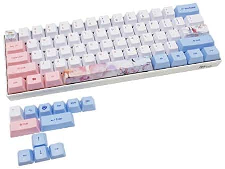 (Only Keycaps) PBT Keycaps Set OEM for MX Switches Mechanical Keyboard ANSI Layout GH60 RK61/ALT61/Annie/poker GK61 GK64 (Chinese Love Story)