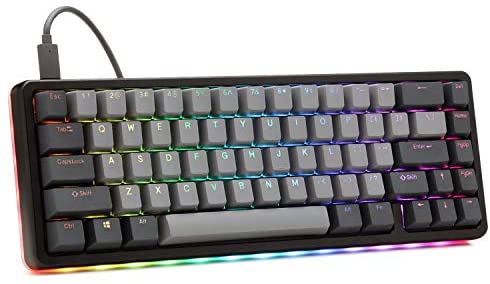 Drop ALT High-Profile Mechanical Keyboard — 65% (67 Key) Gaming Keyboard, Hot-Swap Switches, Programmable Macros, RGB LED Backlighting, USB-C, Doubleshot PBT, Aluminum Frame (Halo True, Black)