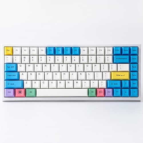YUNZII KC84 84 Keys Hot Swappable Wired Mechanical Keyboard with PBT Dye-subbed Keycaps, Programmable, RGB,NKRO,Type-C Cable for Win/Mac/Gaming/Typist (Gateron Black Switch, Holiday)