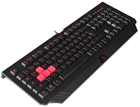 Bloody B120 Turbo Illuminated Gaming Keyboard, Double-Secured Water Resistant keyboard, Silicon Keys