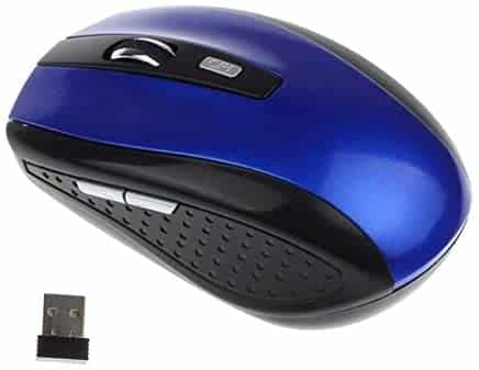 Computer Mouse, Wireless Gaming Mouse 1200DPI 2.4GHz Optical USB Receiver Mice for PC Laptop – Blue