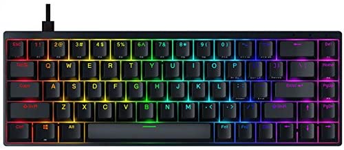 Durgod Hades 68 RGB Mechanical Gaming Keyboard – 65% Layout – Cherry Profile – NKRO – USB Type C – Aluminium Chassis (Gateron Silent Brown, Black PBT)