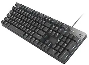Logitech K845 Mechanical Illuminated Keyboard, Mechanical Switches, Strong Adjustable Tilt Legs, Full Size, Aluminum Top Case, 104 Keys, USB Corded, Windows (TTC Brown Switches) (Renewed)
