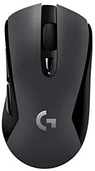 Logitech G603 Lightspeed Wireless Gaming Mouse, Hero Sensor, 12000 DPI, Lightweight, 6 Programmable Buttons, 500h Battery Life, On-Board Memory, PC/Mac – Black (Renewed)