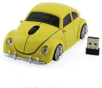 Winnes Wireless Mouse Light Mouse car Mouse Optical Gaming Mouse with USB Receiver for PC Laptop Gifts Ergonomic (Yellow)